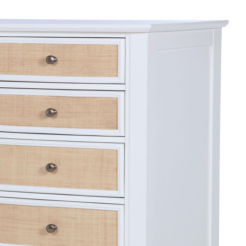 Commode 8 tiroirs blanche