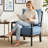 Lorentz Modern Farmhouse Accent Chair 25.5" Wide with Turned Wood and Solid Frame-867142249-867142253