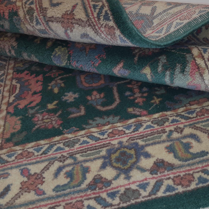 Canvello Hand Made Traditional Medallion Indo Tabriz Design Rug - 3'6'' X 5'5''