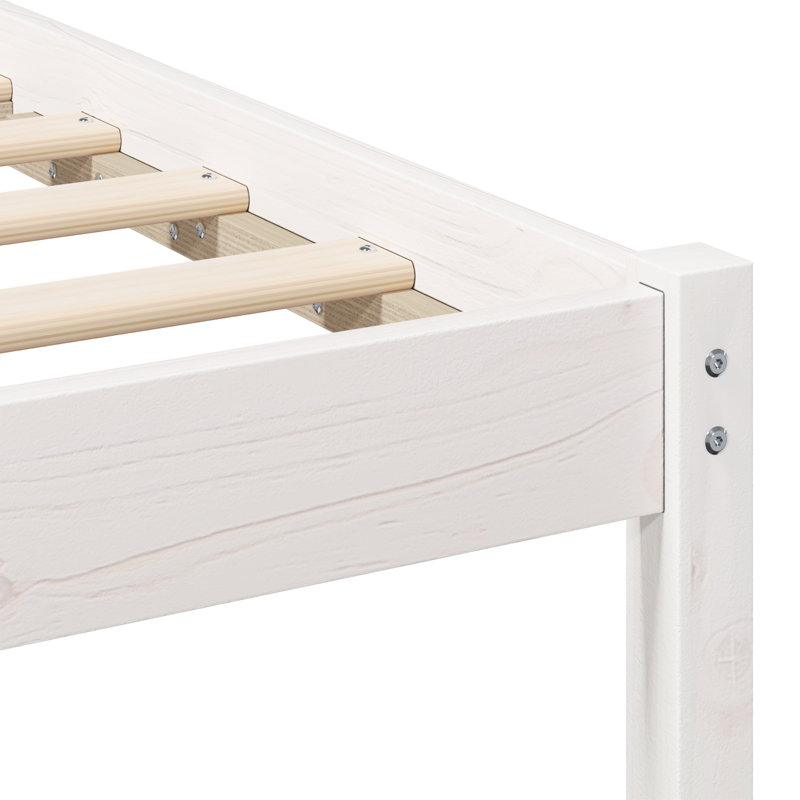 Solid Wood Bed, White