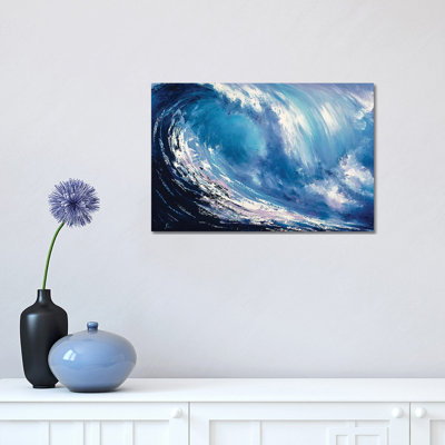 Wave 1 Piece Wrapped Canvas Wall Art