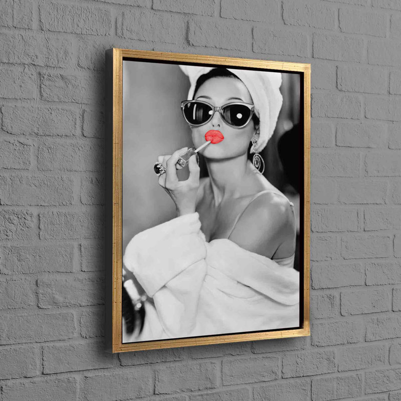 Floater Frame Print on Canvas, 110 cm H x 80 cm W, Framed Print without Mat, Gold