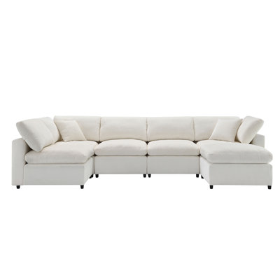 130*65" Modern Modular Cloud Sofa Bed