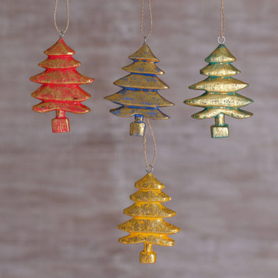 4.3'' Handmade Wood Holiday Shaped Ornament