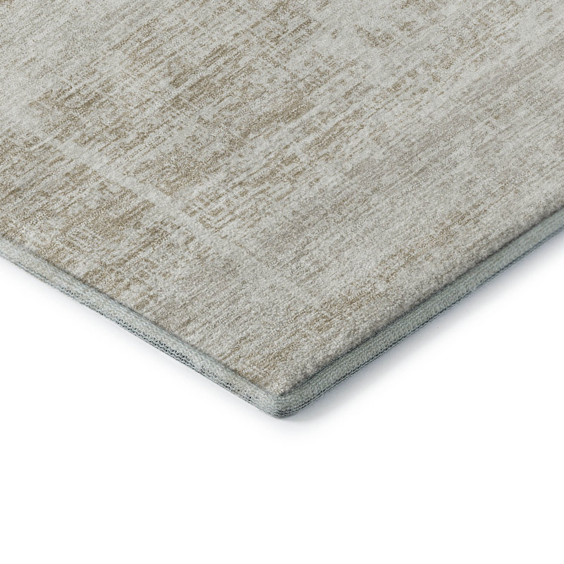 Tapis ivoire Premium lavable à la machine Gerardo, Rond 8 pi
