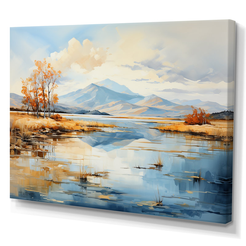 «Lakes Rivers», impression sur toile, H 30 po x l 40 po x P 1,5 po, Toile tendue