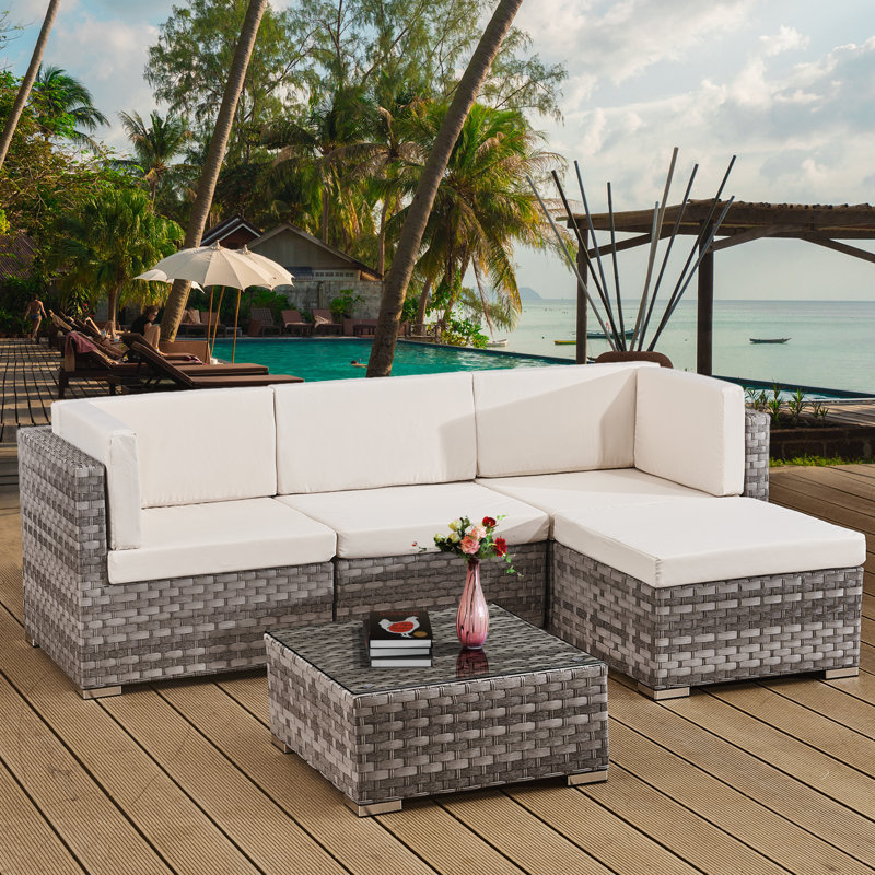 Dettle 4 Seater Rattan Sofa Set