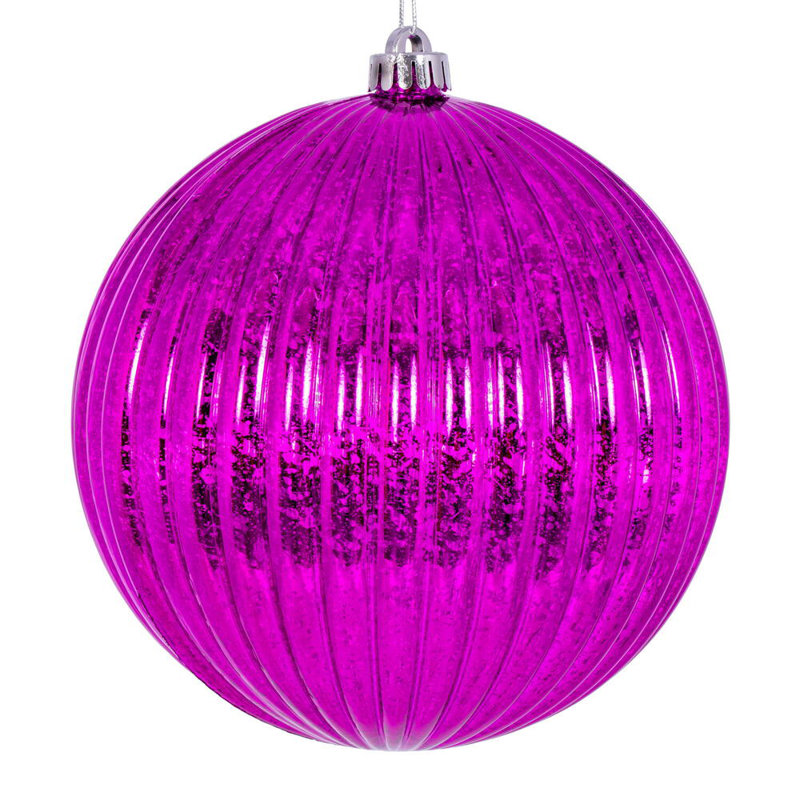Ensemble de 4 boules de Noël Chistmas, Fuchsia