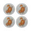 Zodiac Cancer White Vegan Leather Round Coasters-672351501