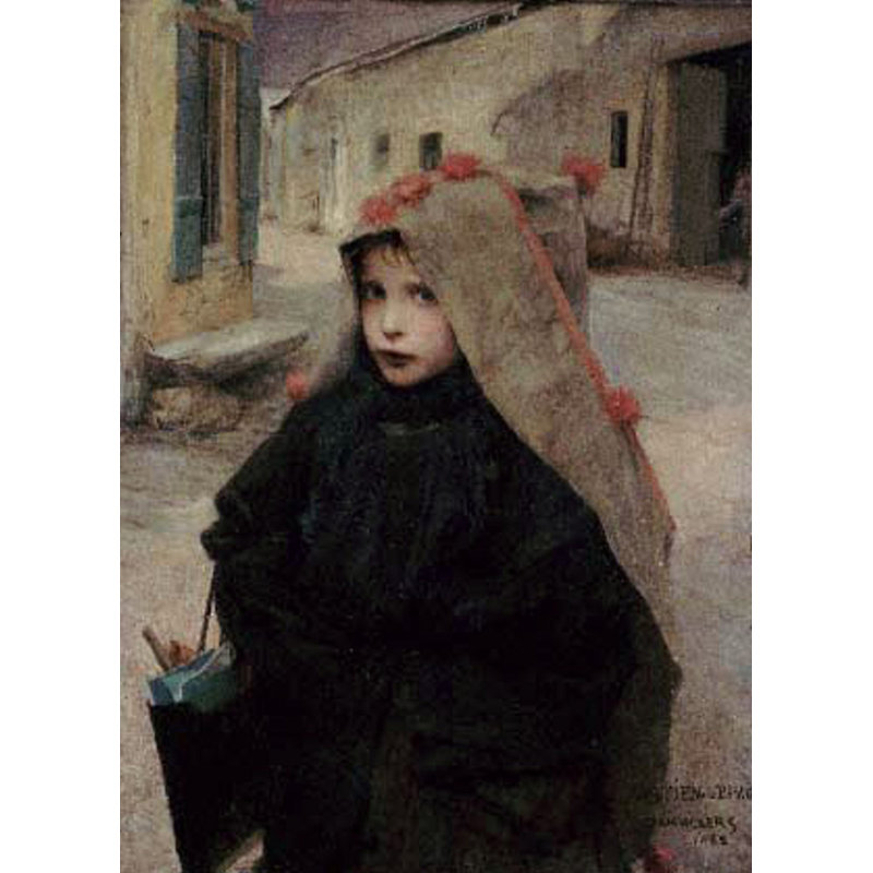Going to School, 24" H x 17" W