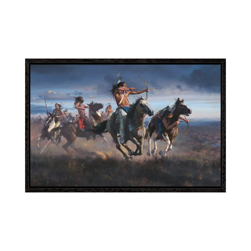 Battlefront by David Edward Kucera - Painting on Canvas, Black Framed, 45.72cm H x 66.04cm W x 3.81cm D