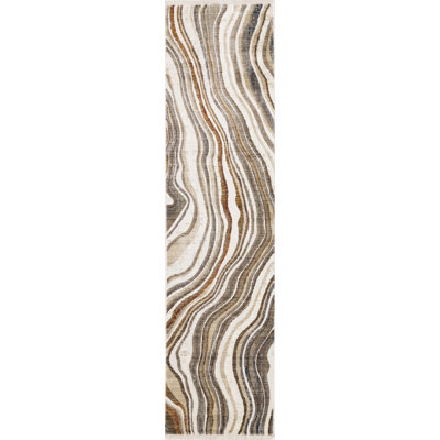 Devanee Cream Organic Polypropylene Stain Resistant Living Room Carpet