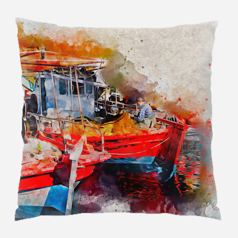  Coussin décoratif Bateaux, Synthétique, Extérieur