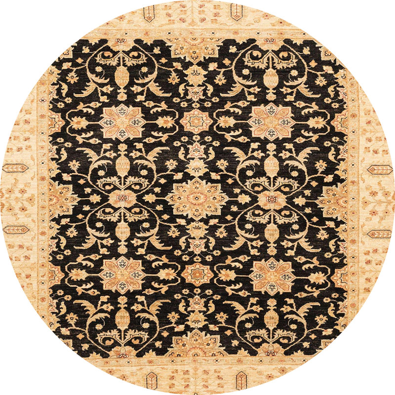Tapis abstrait moderne 3507, Rond 7 pi