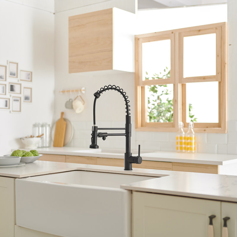 FLG Pull Down Kitchen Faucet, Black