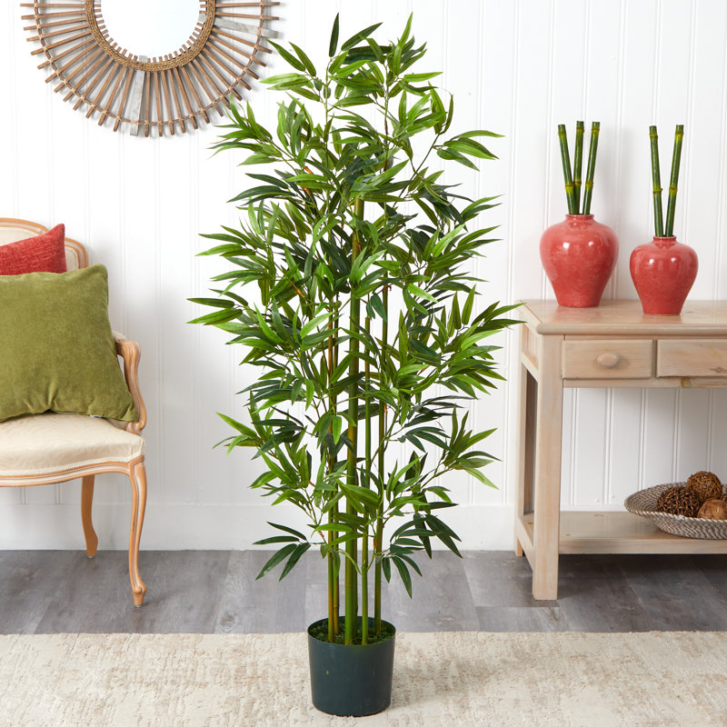 5 pi. Arbre artificiel en bambou, H 60 po x l 20 po x P 20 po
