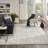 Modern Shag Grey Ivory Modern Indoor Rug-106892003
