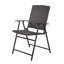 Chaise de patio pliante portative en osier PE résistante aux intempéries