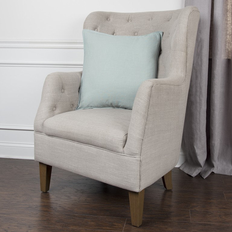 Coussin décoratif en coton, Turquoise clair