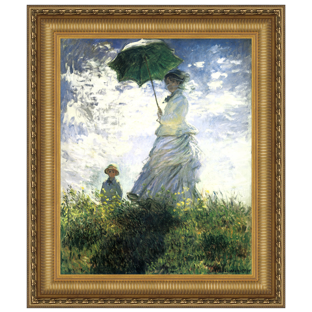 Woman with a Parasol, 1875 by Claude Monet Framed Painting Print Vault W Artwork 