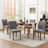 Upholstered Dining Chair, Modern Parsons Kitchen Chair, High Back Side Chair with Solid Wood Legs-1560901290
