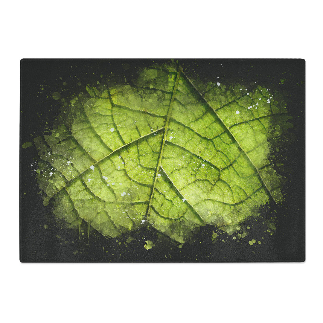 Tempered Glass Leaf Roads Chopping Board