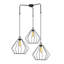 Adjustable Height 3 Lights Metal Cluster Pendant