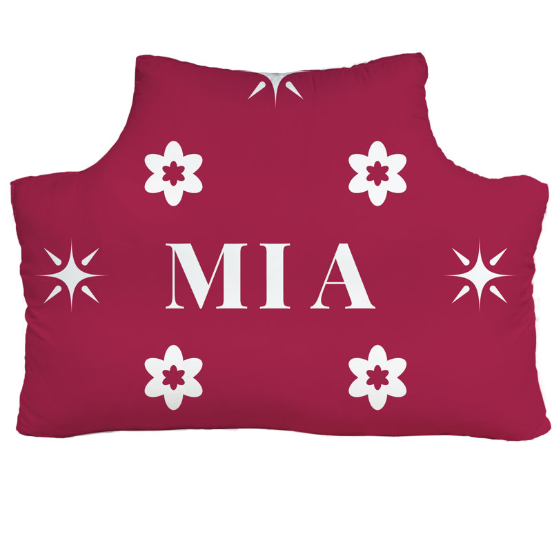 Tête de lit Miami 59,5 po x 29,5 po, Blanc/rouge
