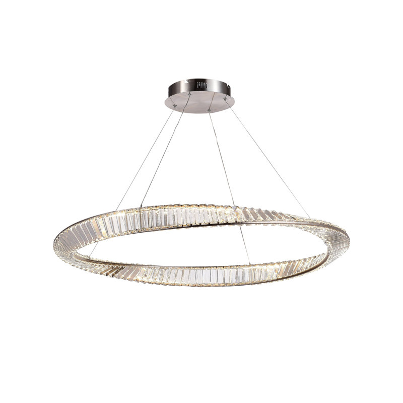 Luminaire suspendu DEL 65 W nickel satiné