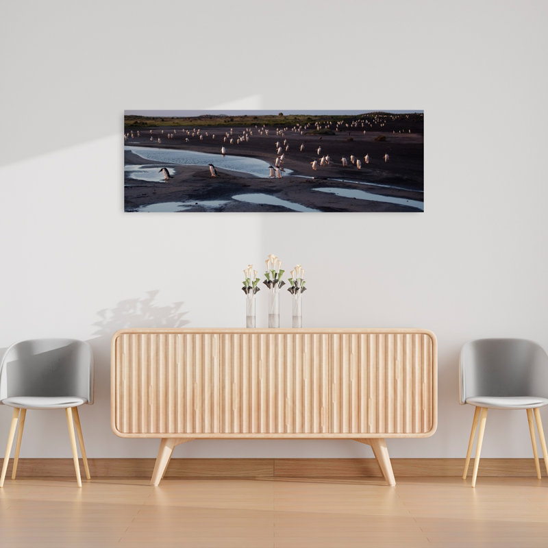 Art mural côtier du soir, H 16 po x l 48 po