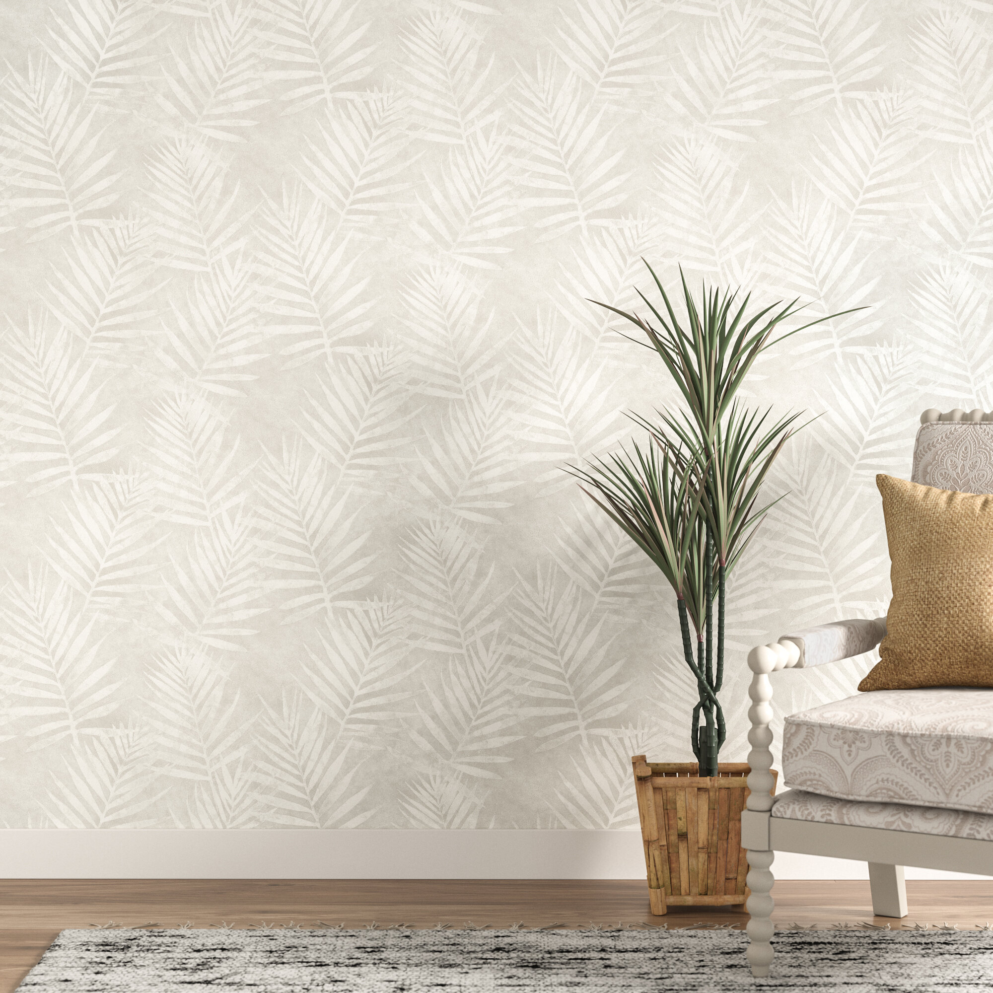 SIMPLE Subtle Flowers Green Wallpaper Sample  Dekornikcom Wallstickers  And Wallpapers Online Store