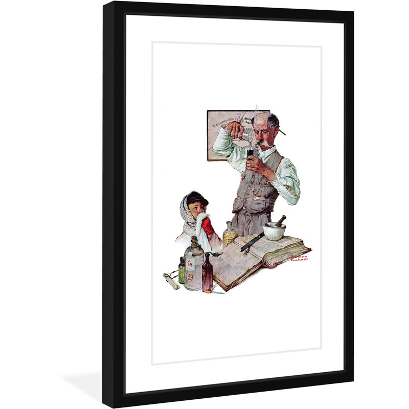 Pharmacist by Norman Rockwell - Single Picture Frame Painting, 46 cm H x 30 cm W
