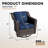Outdoor Wicker Swivel Rocker Chair with Cushions, All-Weather Rattan Patio Accent Chair for Porch, Deck, and Garden-1038645318