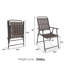Brun - [Installation instantanée] Chaise pliante 2 pièces, aucun assemblage requis, capacité de 350 lb, résistante à la rouille et anti-taches pour balcon / jardin