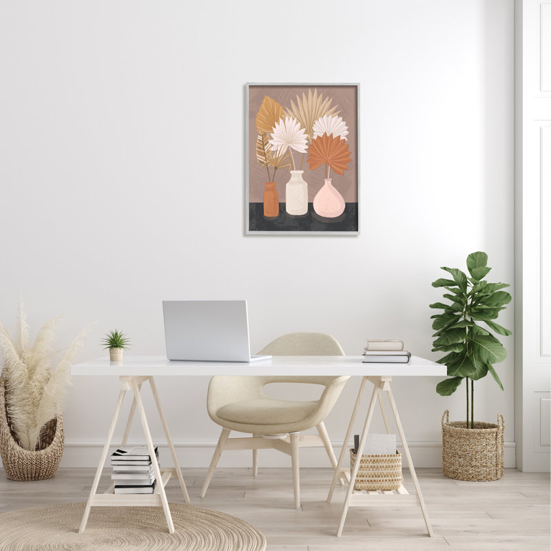 Feuilles de palmier en pot, H 24 po x l 24 po x P 1,5 po, Estampe numérique Farmhouse