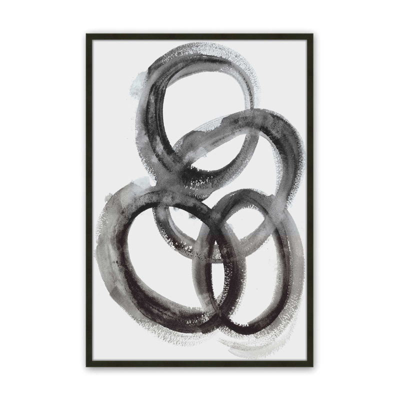 Impression de connexions infinies, H 15 po x l 12 po, Noir satiné