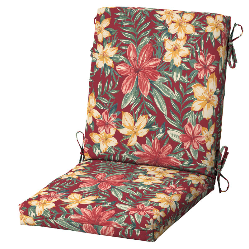Coussin de chaise d'extérieur 3,5 po ARDEN, H 3,5 po x l 20 po x P 20 po, Rubis Clarissa