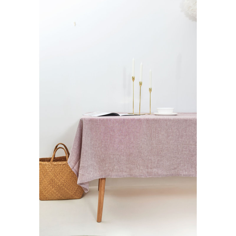 Evlyn Tablecloth, 200cm W x 280cm L, Grape Pink