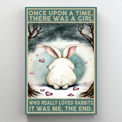 Impression sur toile, "A Girl Who Really Lived Rabbits"