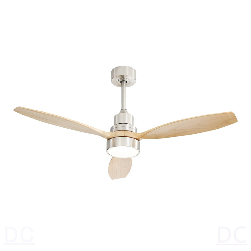 Ventilateur de plafond à profil bas intégré de 52 pouces à DEL avec ensemble d'éclairage et télécommande pour le salon