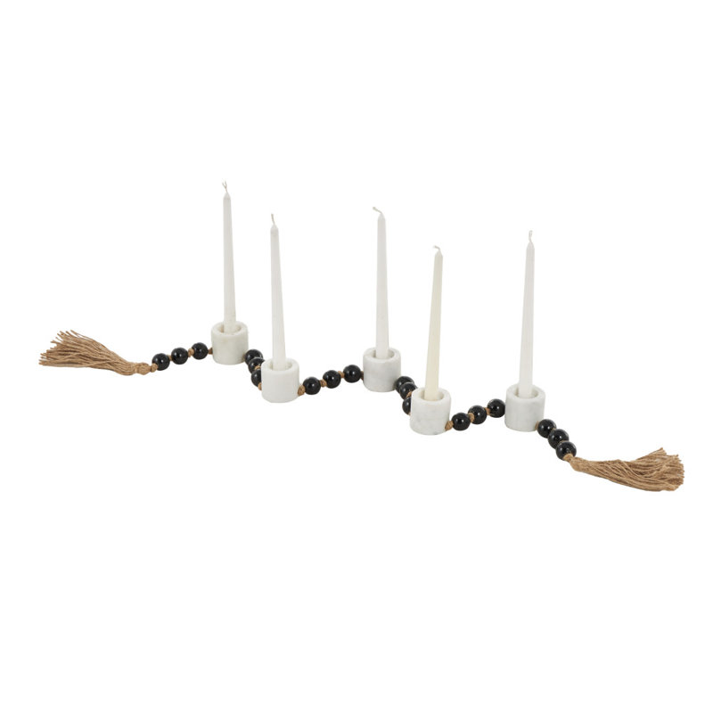 Porte-bougie blanc Cole and Grey, H 2,1 po x l 51 po x P 2,1 po