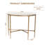 Console Diata demi-lune avec console en marbre rustique moderne