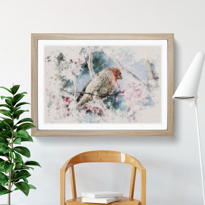 A House Finch Bird Watercolour - Picture Frame Graphic Art