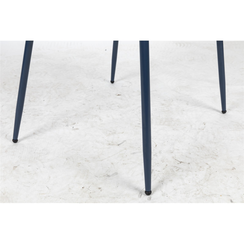 Chaise d'appoint rembourrée en lin Gigu, Bleu
