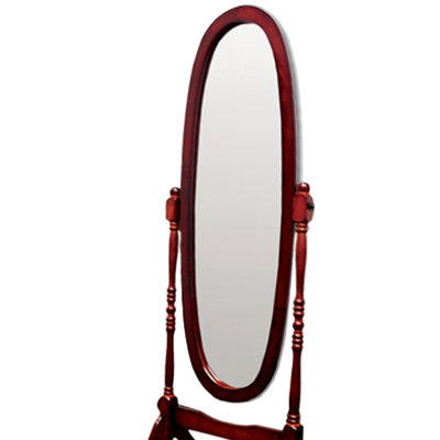Miroir de plancher de 57,83 po en cerisier