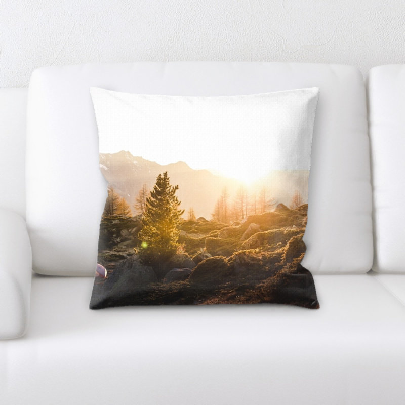 Landscapes Microsuede Reversible Throw Pillow