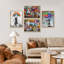 «Colorful Street Graffiti Banksy Kid», œuvre d'art moderne, impression encadrée, affiches, salle de bain, petit art mural-104788538-104788543
