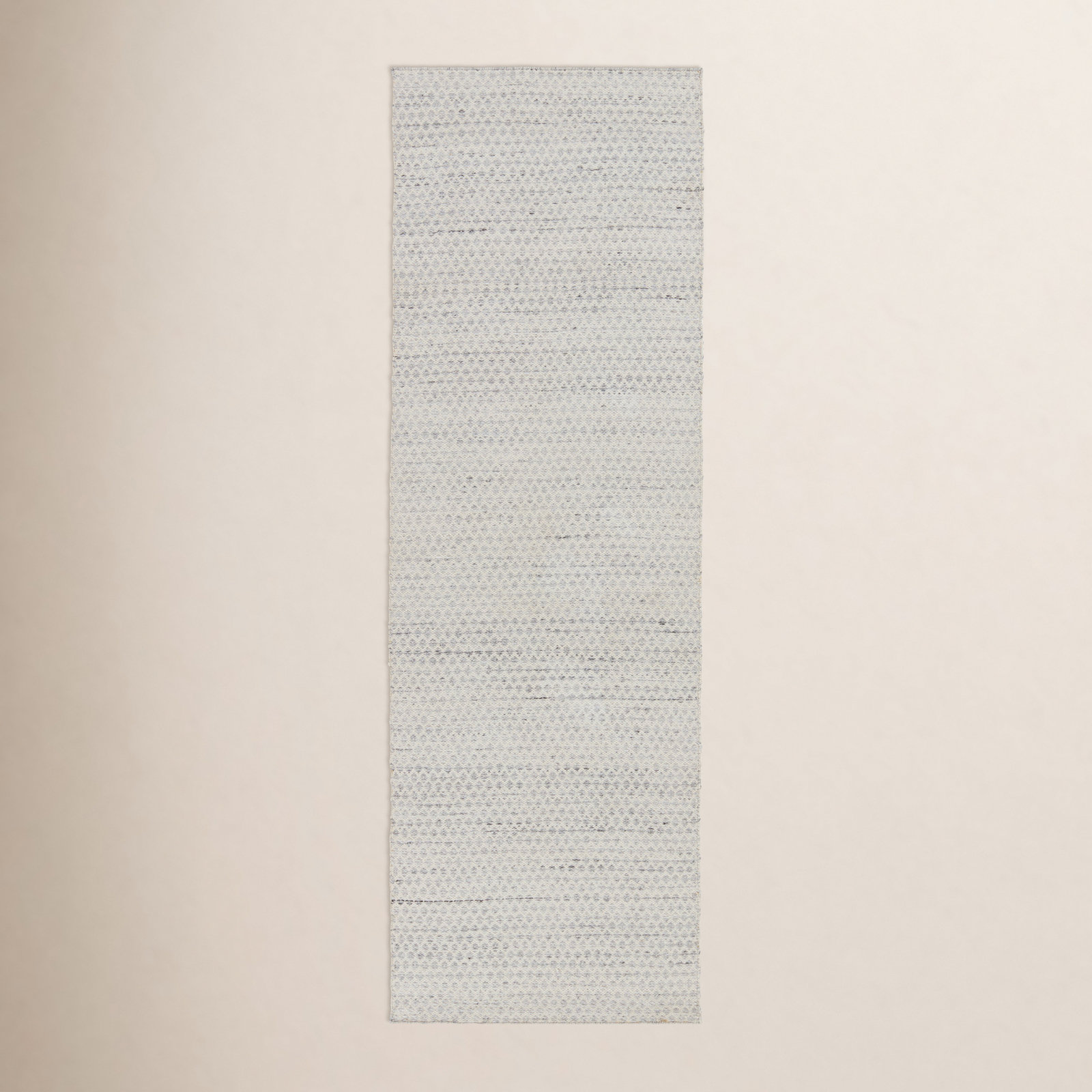 Gino Cream Gray Hand-Woven Geometric Outdoor Rug, Runner 2'6" x 8'