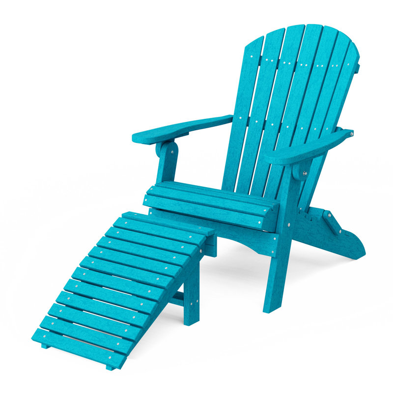 Chaise Adirondack pliante avec repose-pieds Heritage, Bleu Aruba