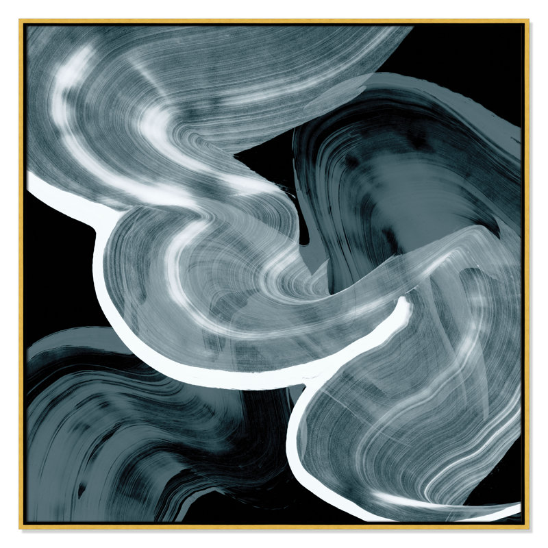 «Swirl III Print» par Casa Fine Arts, Or, H 41,5 po x l 41,5 po